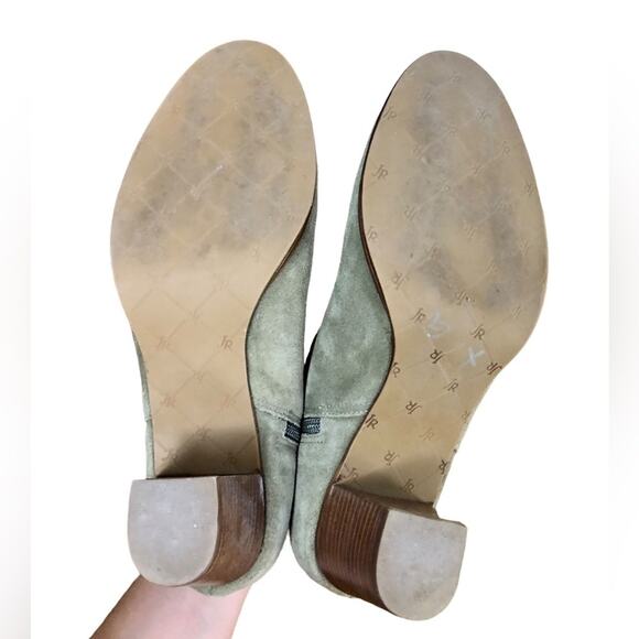 Jack Rogers Marianne Suede Scalloped Trim Ankle Boots Size 9 - Picture 9 of 9